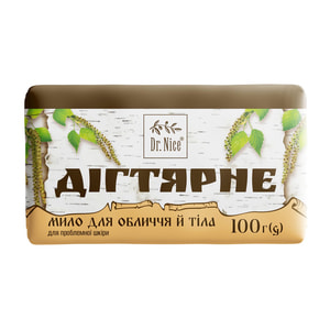 Мыло дегтярное DR.NICE (Доктор Найс) твердое 100 г