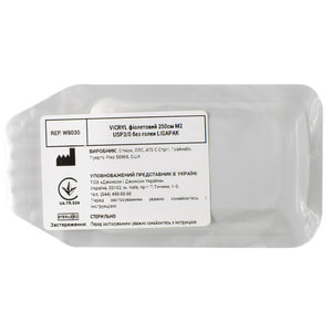 Шовный материал рассасывающийся Викрил размер USP 3/0 длина 2.5 м, без иглы артикул W9030