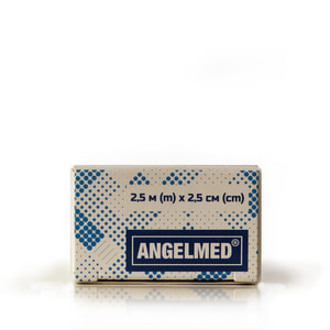 Пластырь хирургический Angelmed (АнгелМед) Пластфикс на тканевой основе белого цвета размер 2,5 м х 2,5 см 1 шт