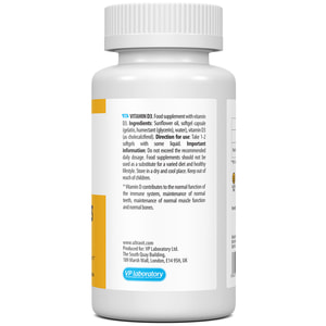 Витамин D3 2000 МЕ VPLAB (ВПЛаб) UltraVit (Ультравит) Vitamin D3 2000 IU капсулы флакон 180 шт