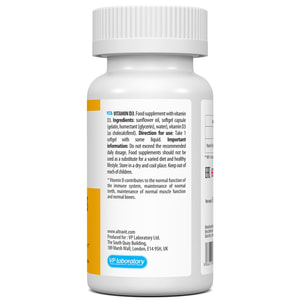 Витамин D3 4000 МЕ VPLAB (ВПЛаб) UltraVit (Ультравит) UltraVit Vitamin D3 4000 IU капсулы флакон 120 шт