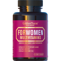Мультивитамины для женщин таблетки для улучшения состояния волос, кожи и ногтей флакон 60 шт