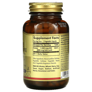 Фолат (фолієва кислота) SOLGAR (Солгар) Folic Acid 800 mcg капсули флакон 250 шт