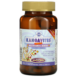 Кангавитес с мультивитамитами и минералами SOLGAR (Солгар) Kangavites Multivitamin & Mineral Chewable таблетки для детей со вкусом ягод флакон 120 шт
