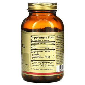 Олія Примули вечірньої SOLGAR (Солгар) Evening Primrose oil - 500 mg капсули по 500 мг флакон 180 шт