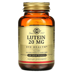 Лютеїн 20 мг SOLGAR (Солгар) Lutein 20 mg капсули желатинові для покращення зору флакон 60 шт
