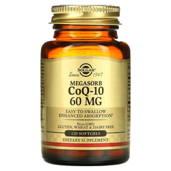 Мегасорб Коэнзим Q-10 SOLGAR (Солгар) Megasorb CoQ-10 капсулы по 60 мг флакон 120 шт