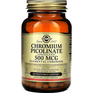 Піколінат хрома SOLGAR (Солгар) Chromium Picolinate 500 mcg капсули флакон 60 шт