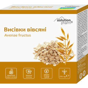 Отруби овсяные способствуют нормализации функционирования желудочно-кишечного тракта, выведению токсичных веществ из организма 210 г Solution pharm