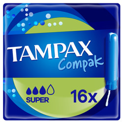 Тампоны женские TAMPAX (Тампакс) Compak (Компакт) Super Duo (Супер Дуо) с аппликатором 16 шт