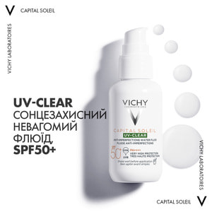 Флюїд для обличчя VICHY (Віши) Капіталь Солей щоденний невагомий для шкіри схильної до жирності та недостатків SPF 50+ 40 мл