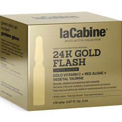 Высококонцентрированные ампулы для лица LA CABINE (ЛаКабин) 24К Gold Flash с эффектом сияния кожи по 2 мл 10 шт