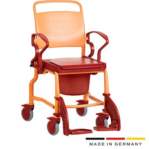 Стілець для туалету REBOTEC (Реботек) Bonn на колесах колір теракотовий/рубіновий