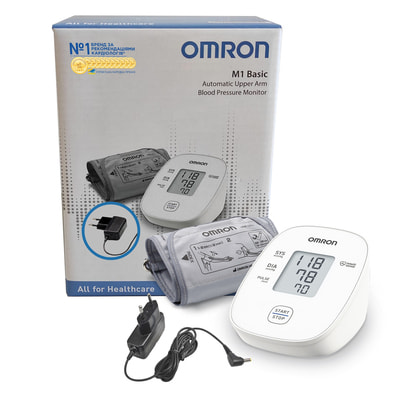 Измеритель (тонометр) артериального давления OMRON (Омрон) HEM-7121J- AF модель M1 Basic (Базик) автоматический + адаптер переменного тока HHP-CM01