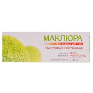 Крем-бальзам для тела Маклюра Тамус и пчелиный яд  радикулитный разогревающий 100 мл