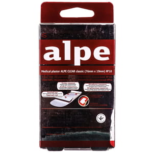 Пластырь Алпе прозрачный классический размер 76 мм х 19 мм 10 шт