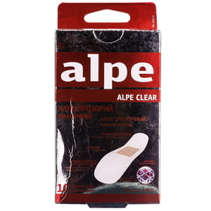 Пластырь Алпе прозрачный классический размер 76 мм х 19 мм 10 шт