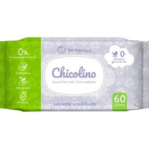 Салфетки влажные CHICOLINO (Чиколино) детские с первых дней жизни 60 шт