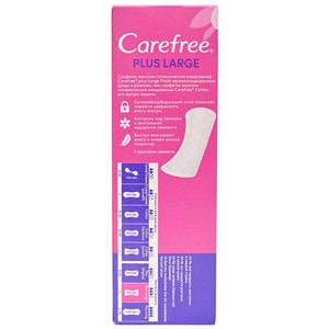 Прокладки щоденні CAREFREE (Кефрі) Plus Large Fresh (Плюс Ладж Фреш) 20 шт