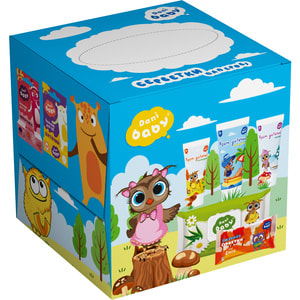 Салфетки гигиенические DANI BABY (Дани Беби) белые двухслойные сложение V размер 20 см х 20 см упаковка 80 шт