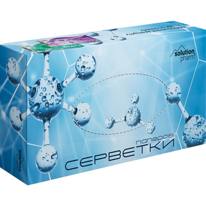 Салфетки гигиенические Solution pharm белые двухслойные сложение V размер 20 см х 20 см упаковка 80 шт