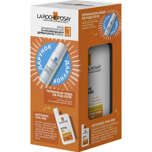 Набор La Roche-Posay (Ля Рош-Позе) Флюид для лица Антелиос солнцезащитный для чувствительной кожи SPF50+ 50 мл + Вода термальная 50 мл