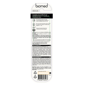 Зубна щітка BIOMED (Біомед) Black комплексна середнього ступеня жорсткості 3 шт