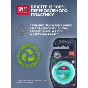 Зубная нить SPLAT (Сплат) Professional DentalFoss с волокнами серебра мятная 30 м