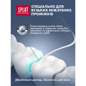 Зубная нить SPLAT (Сплат) Professional DentalFoss с волокнами серебра мятная 30 м