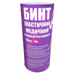 Бинт эластичный медицинский Teta средней растяжимости размер 1 м х 10 см