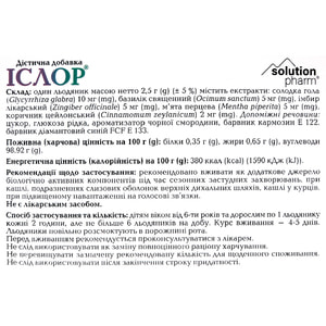 Ислор леден. со вкусом черной смородины №24 Solution Pharm