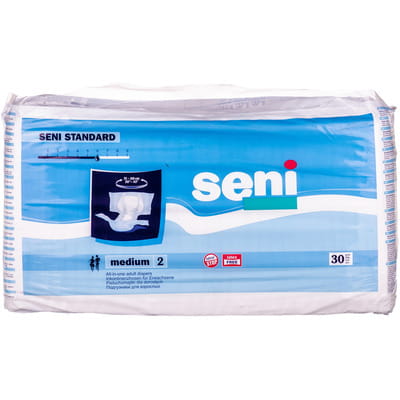 Подгузники для взрослых SENI (Сени) Standard Medium (Стандарт Медиум) размер M/2 30 шт