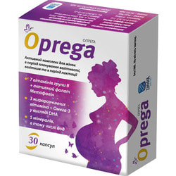Опрега активний комплекс для жінок в період планування вагітності, вагітним та в період лактації в капсулах по 170 мг 2 блістери по 15 шт