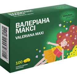 Валеріана максі табл. в/о 30мг №100 Solution Pharm