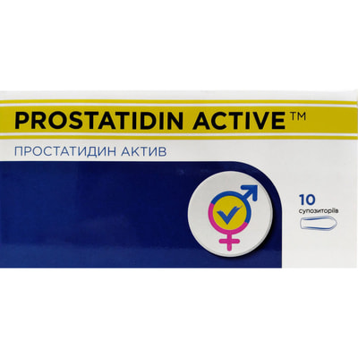Простатидин Актив суппозиторії ректальні сприяє підвищенню лібідо і потенції у чоловіків 2 блістери по 5 шт