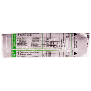 Лезо для скальпеля одноразове стерильне розмір 12 Medicare 1 шт