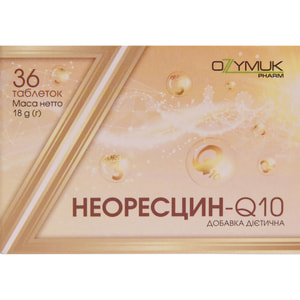 Неоресцин-Q10 таблетки комбінований комплекс з ресвератролом для загального зміцнення організму 2 блістери по 12 шт