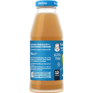 Нектар детский NESTLE GERBER (Нестле Гербер) яблочно-грушовый с 12 месяцев 300 мл