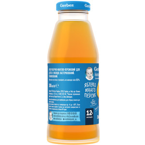 Нектар детский NESTLE GERBER (Нестле Гербер) яблочно-мангово-персиковый с 12 месяцев 300 мл