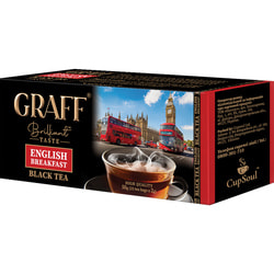 Чай чорний GRAFF (Граф) English Breakfast Англійський сніданок в фільтр-пакетах по 2 г 25 шт