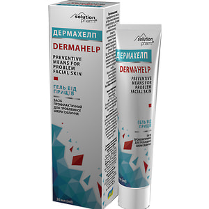 Гель от прыщей Дермахелп для проблемной кожи лица 30 мл Solution Pharm