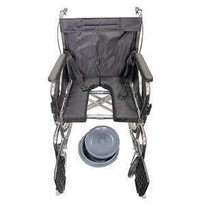 Коляска инвалидная с санитарным оснащением складная Торос Групп 1043