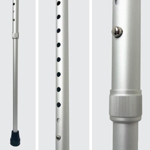 Костыль (милиця) подлокотный рукоятка твердая цвет серебро модель Торос GB-705