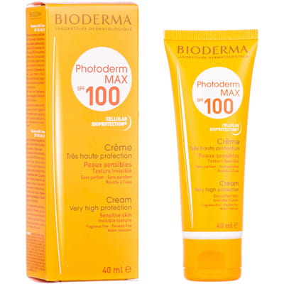 Крем для обличчя BIODERMA (Біодерма) Фотодерм Макс сонцезахисний SPF 100 для сухої і нормальної шкіри 40 мл