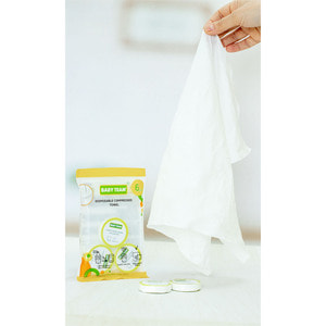 Рушники одноразові BABY TEAM (Бебі Тім) артикул 0155 пресовані размер 30 см х 50 см 6 шт