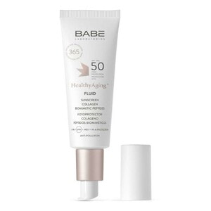 Флюїд для обличчя BABE LABORATORIOS (Бабе Лабораторіос) Healthy Aging сонцезахисний з ANTI-AGE ефектом SPF 50 з коллагеном і пептидами 40 мл