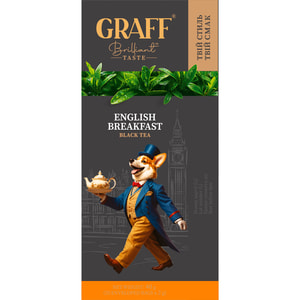 Чай чорний GRAFF (Граф) English Breakfast Англійський сніданок в фільтр-пакетах по 2 г 20 шт