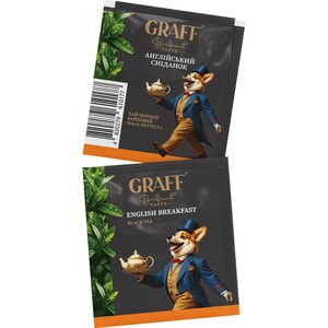 Чай черный GRAFF (Граф) English Breakfast Английский завтрак в фильтр-пакетах по 2 г 20 шт