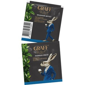 Чай зеленый GRAFF (Граф) Fashion fruit Модный фрукт в фильтр-пакетах по 1,5 г 20 шт