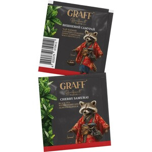 Чай черный GRAFF (Граф) Cherry Samurai Вишневый Самурай в фильтр-пакетах по 1,5 г 20 шт